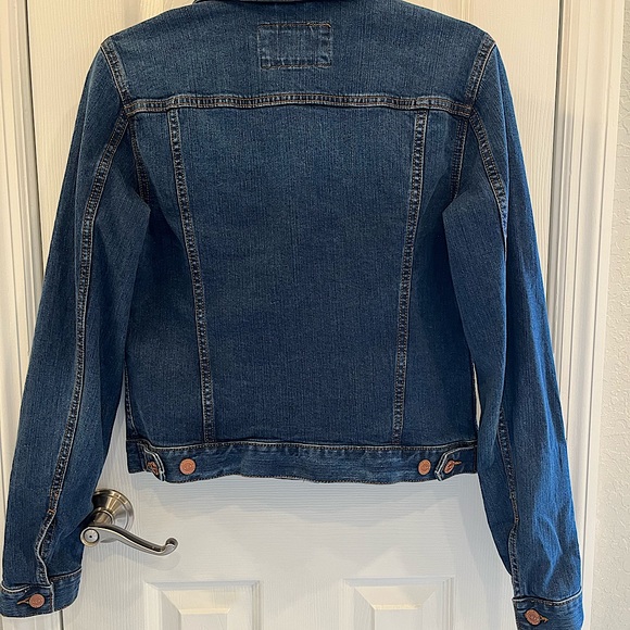 Loft Jean Jacket  S with Copper Buttons and Fitted Seaming 2% Spandex for fit. - Picture 2 of 7